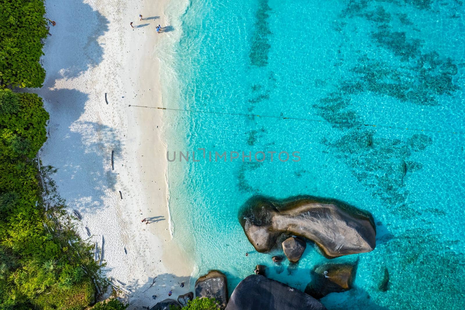 Aerial view of Similan island in Phang Nga, Thailand, south east asia