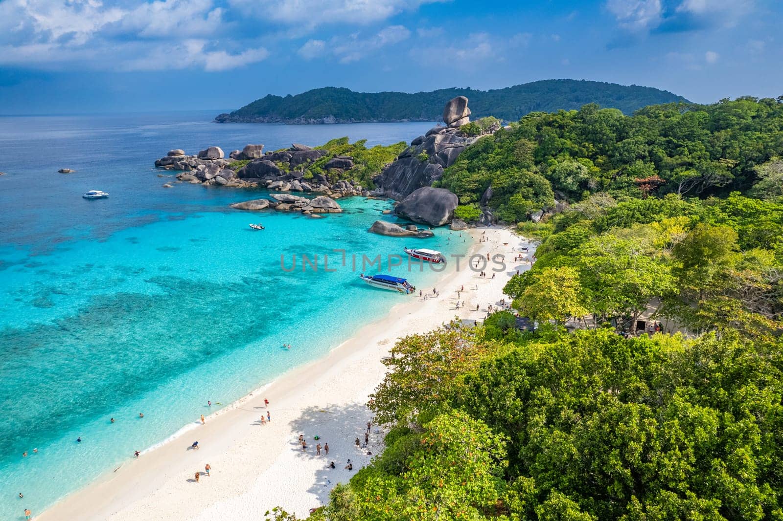 Aerial view of Similan island in Phang Nga, Thailand, south east asia