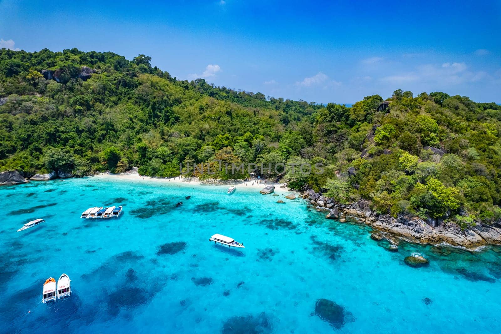 Aerial view of Similan island in Phang Nga, Thailand by worldpitou