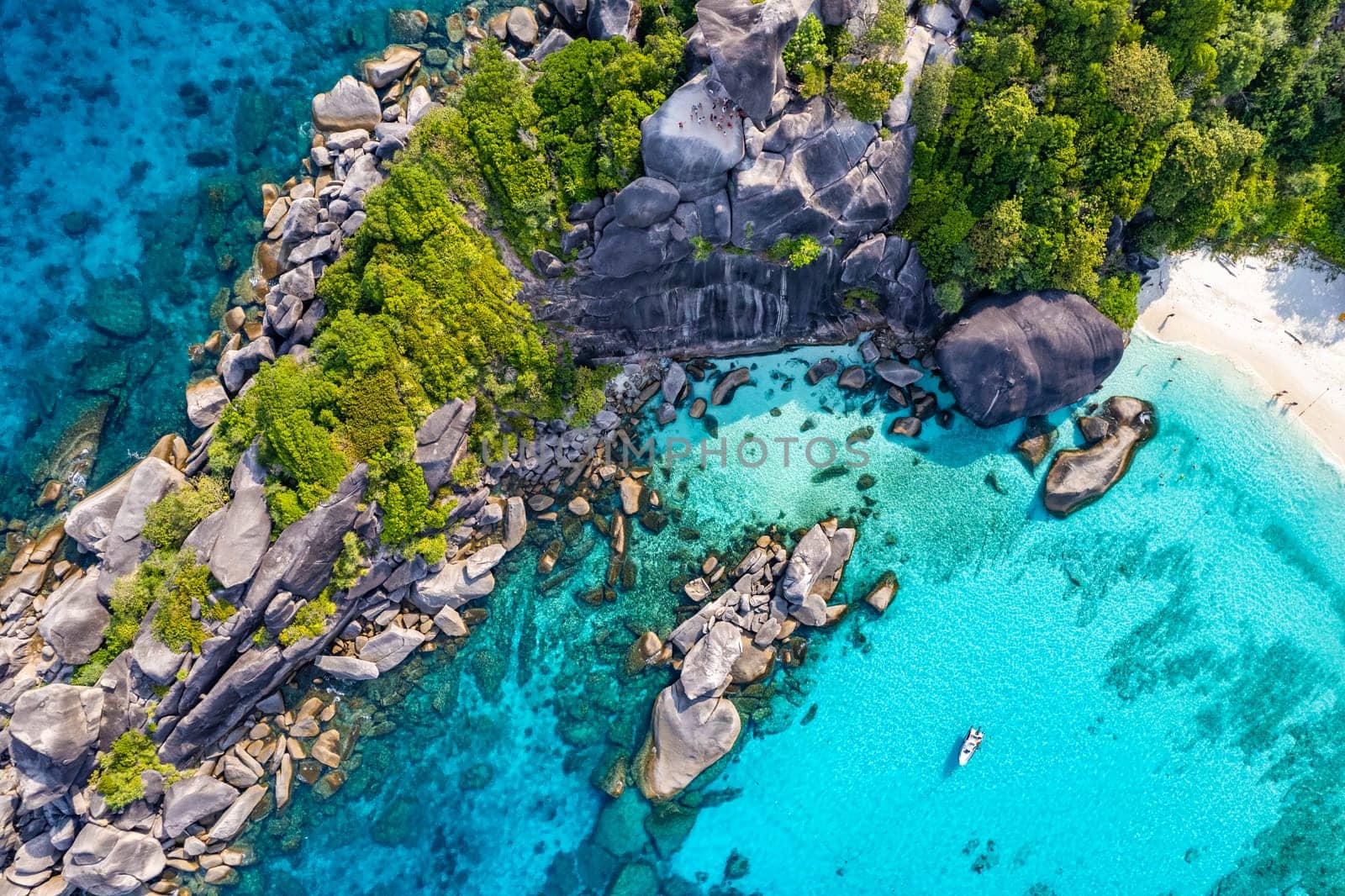 Aerial view of Similan island in Phang Nga, Thailand, south east asia