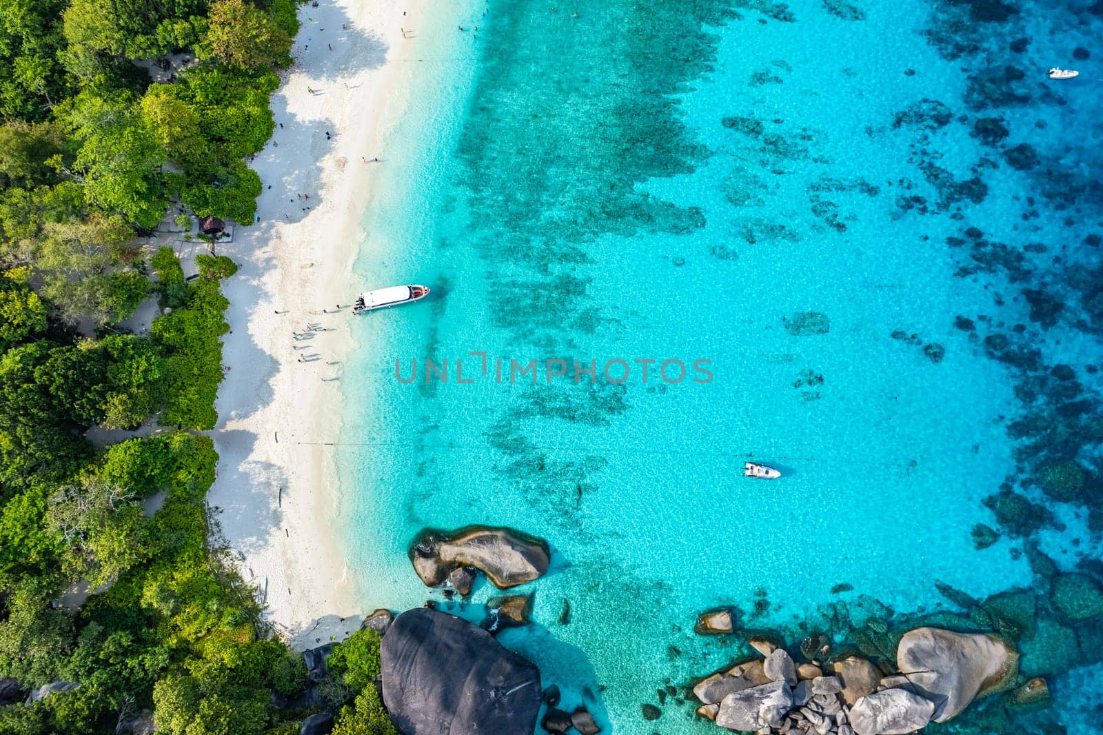 Aerial view of Similan island in Phang Nga, Thailand, south east asia