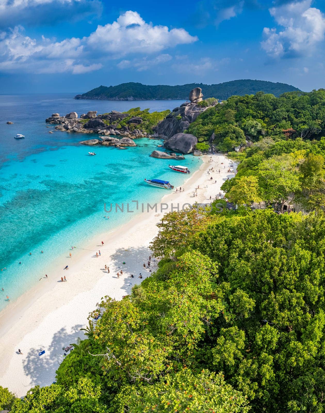 Aerial view of Similan island in Phang Nga, Thailand, south east asia