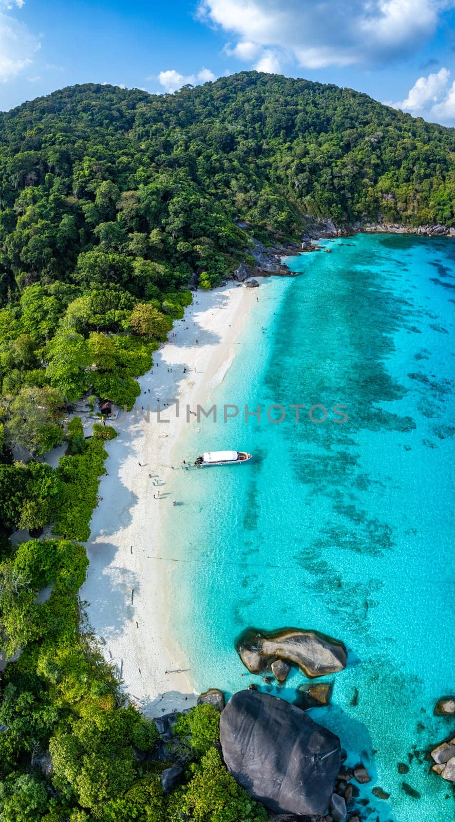 Aerial view of Similan island in Phang Nga, Thailand, south east asia