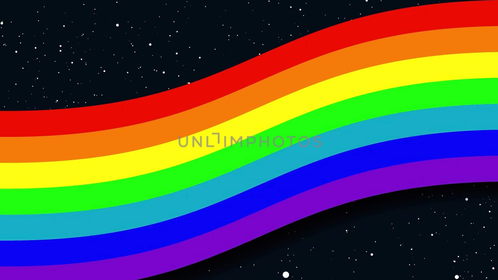 Flat colorful rainbow flag. Computer generated 3d render