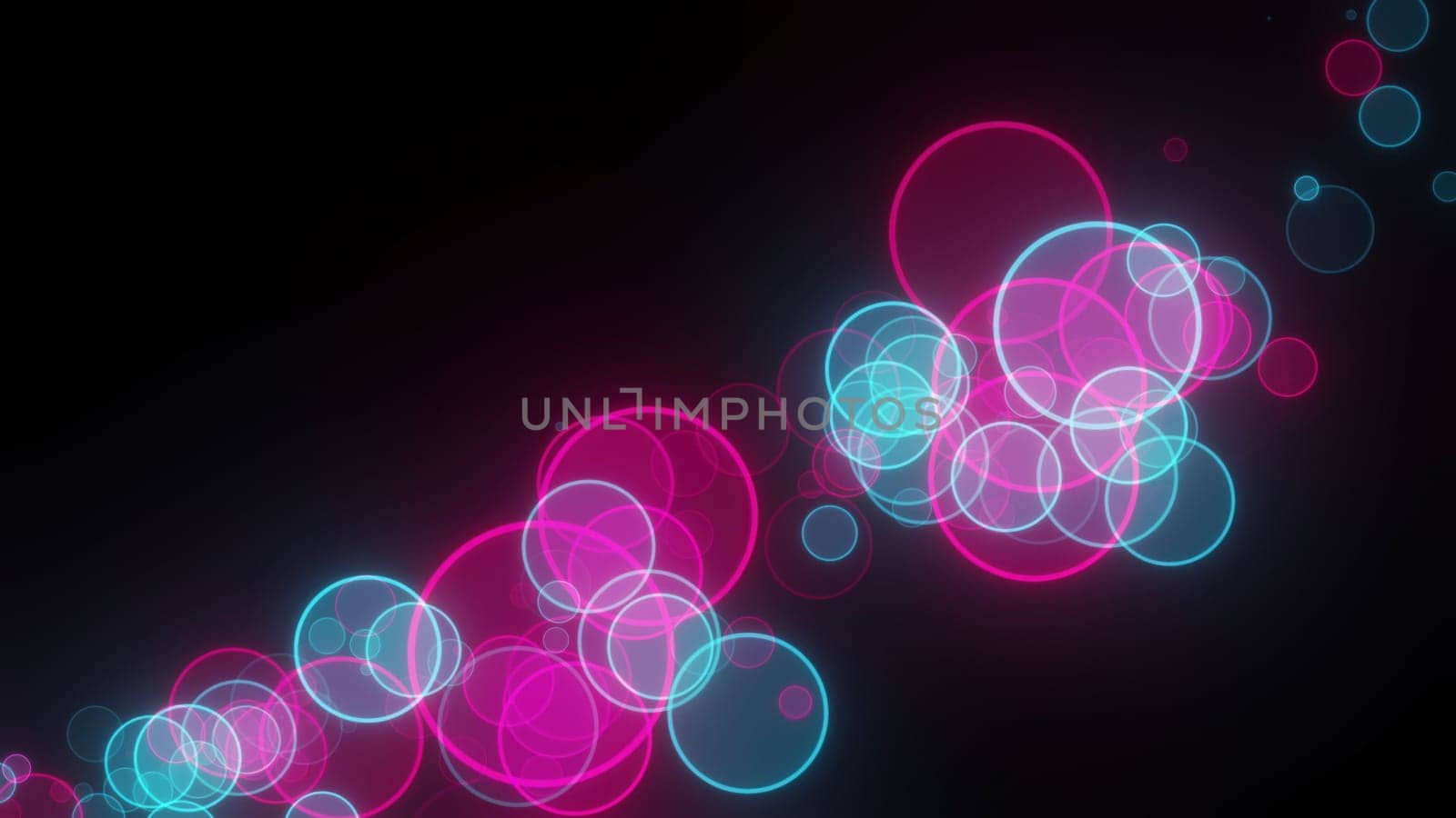Bright colorful particles. Computer generated 3d render
