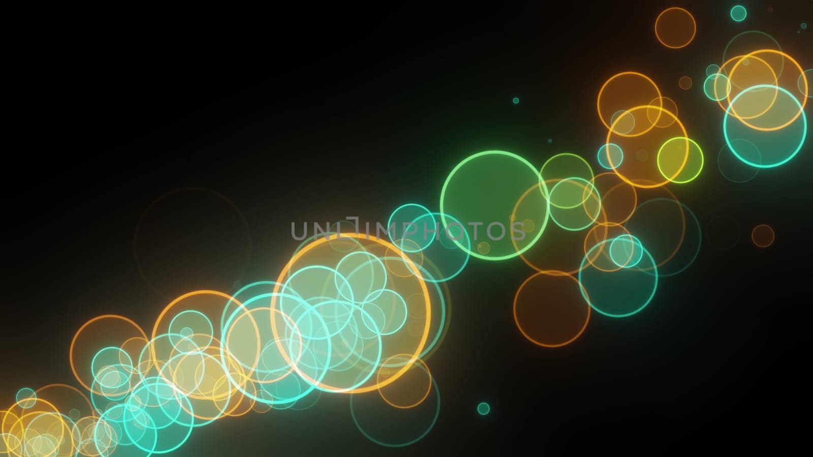 Bright colorful particles. Computer generated 3d render
