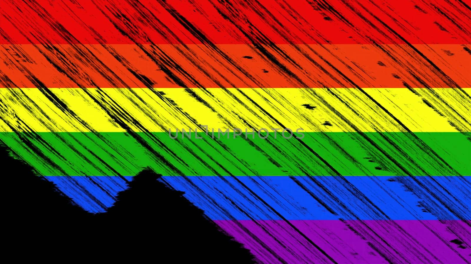 Colorful lgbt flag with brush stroke by nolimit046