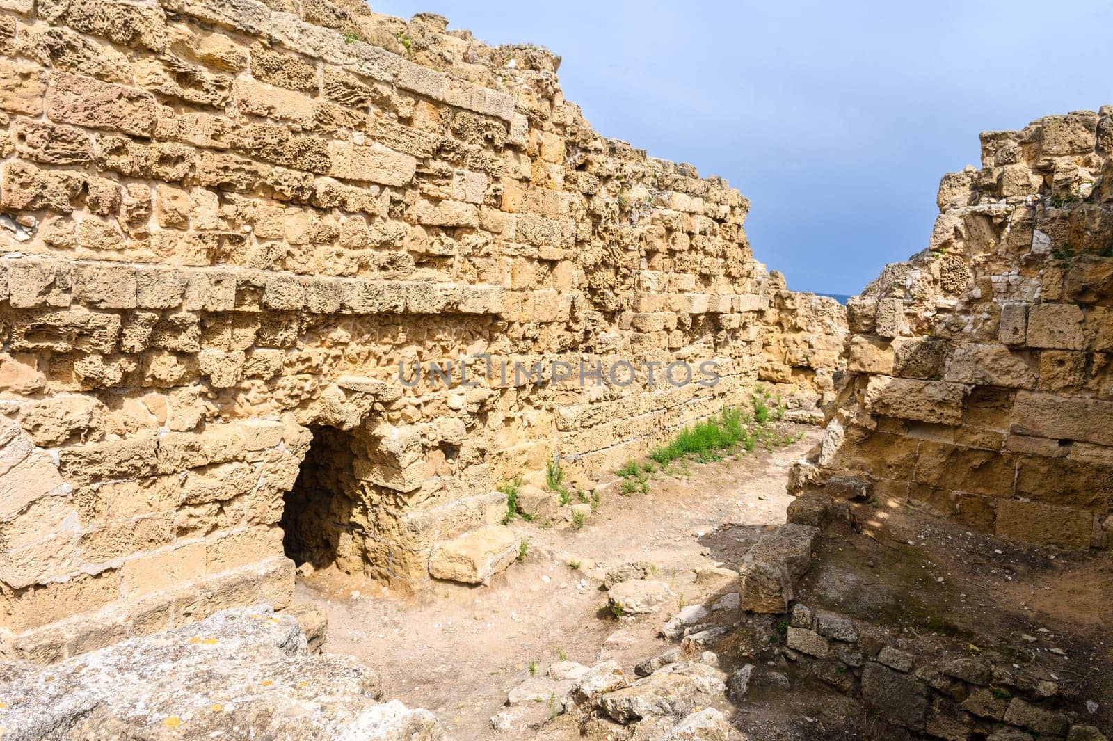 Salamis, Cyprus - April 16, 2024 - Ancient Greek ruins and columns in Salamis, Cyprus 18