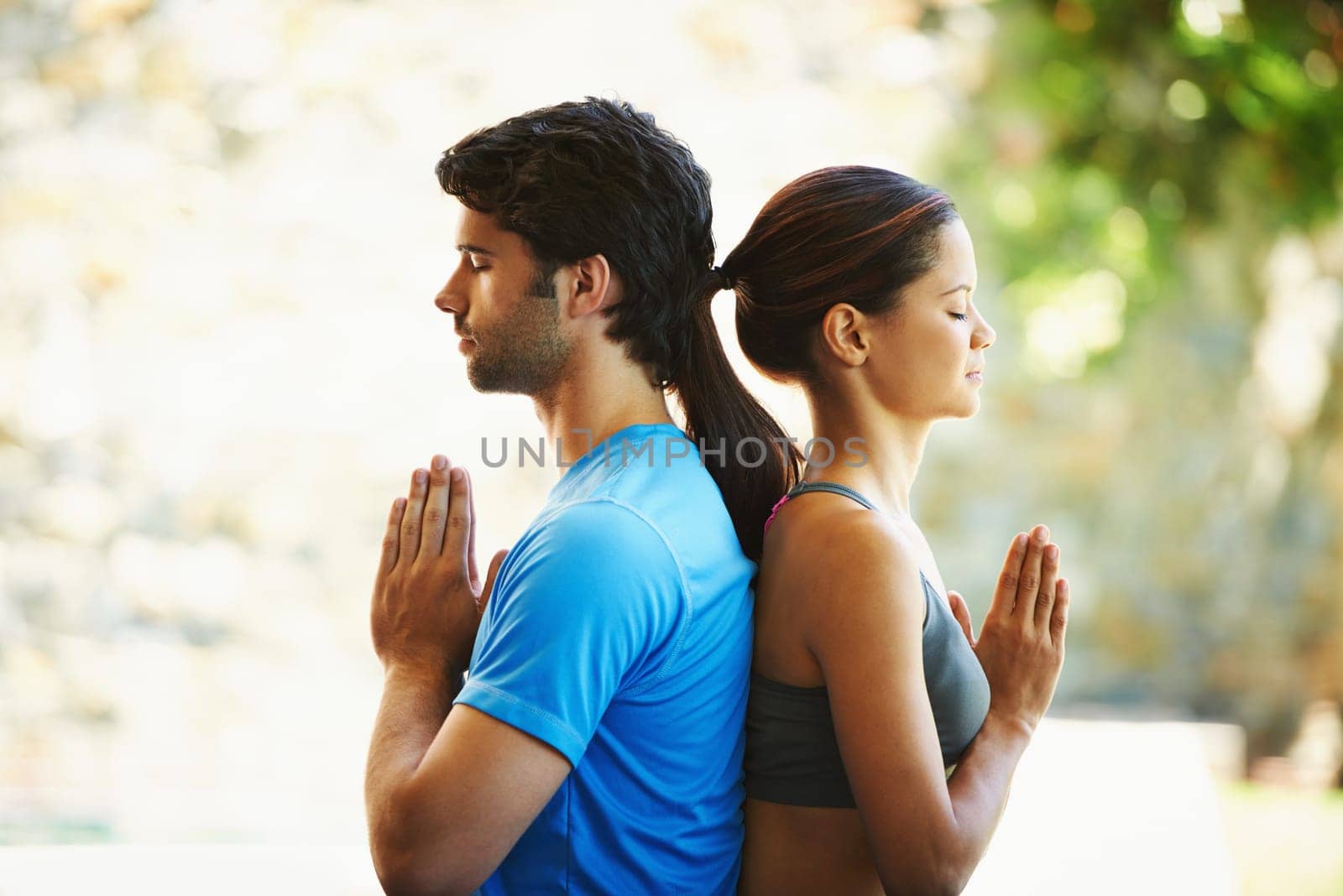 Man, woman and yoga class for workout, fitness and wellness for health and meditation. People, sitting and zen for peace, lotus pose and balance with instructor for holistic energy with home pilates.