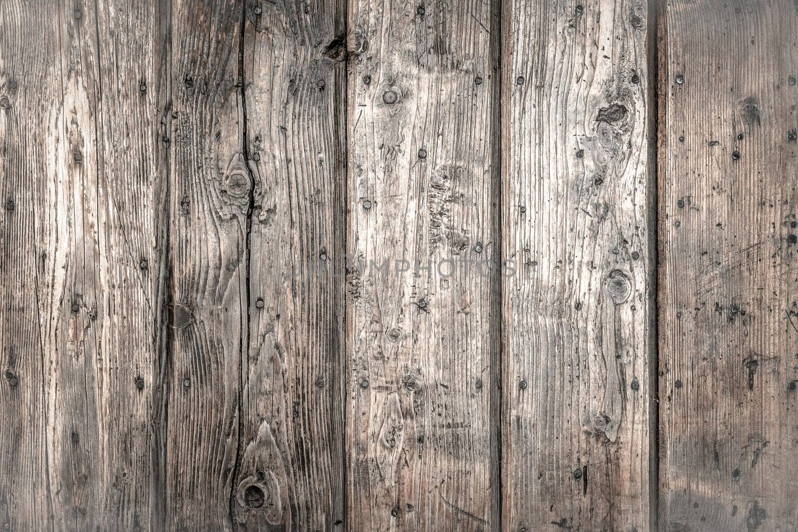 Wooden brown plank. Aged wooden wall. Ideal for texture and background.