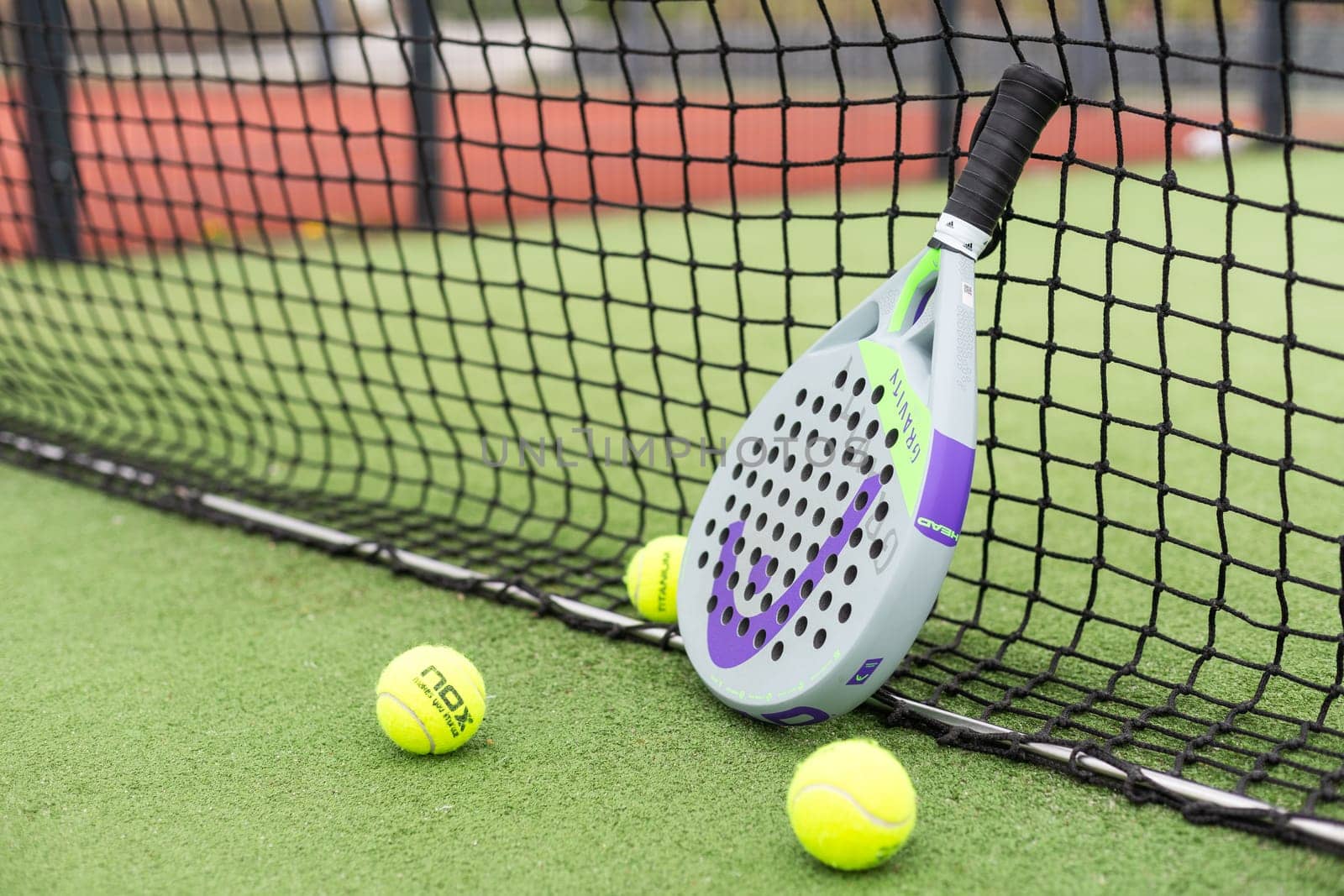 Ukraine Kyiv, April 13 2024. Padel racket, Head. High quality photo