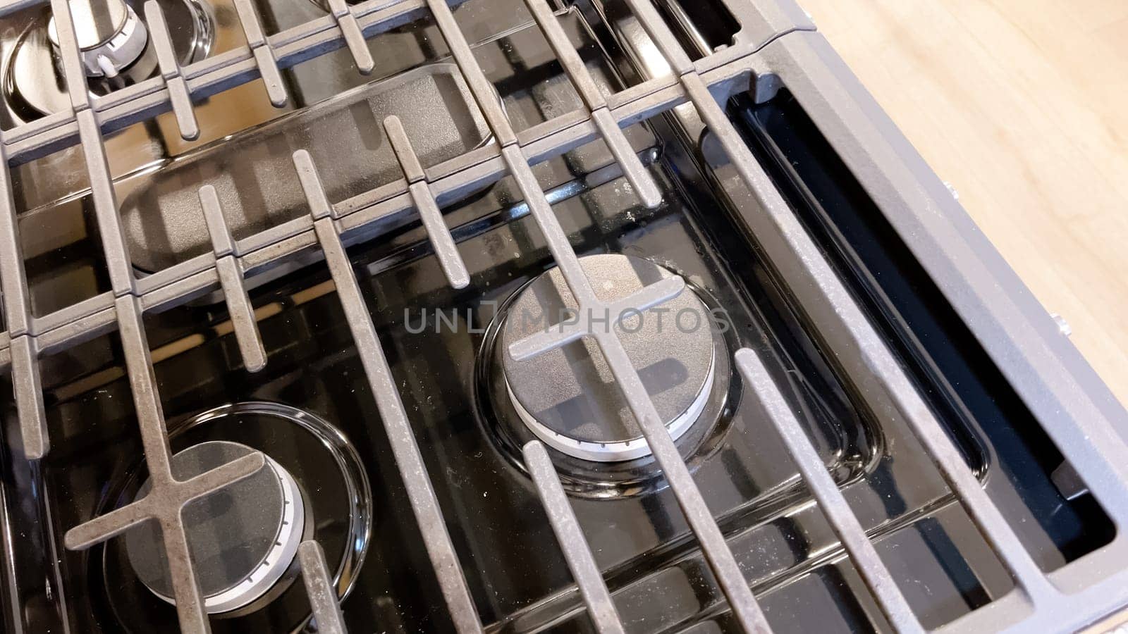 Cooking Breakfast with Sunny Side Up Eggs in a Non-stick Pan by arinahabich