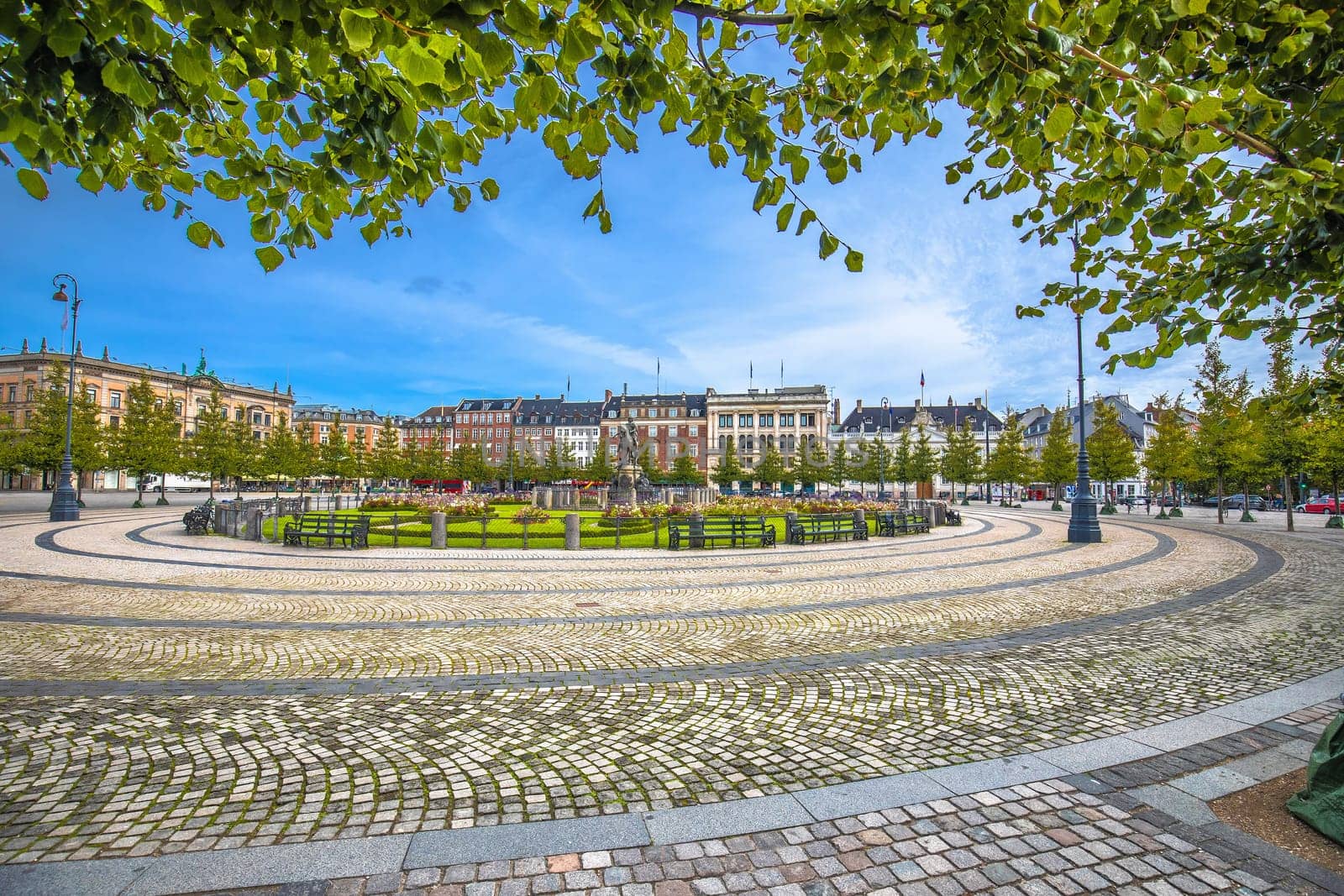 The Kings New Square or Kongens Nytorv in central Copenhagen view by xbrchx
