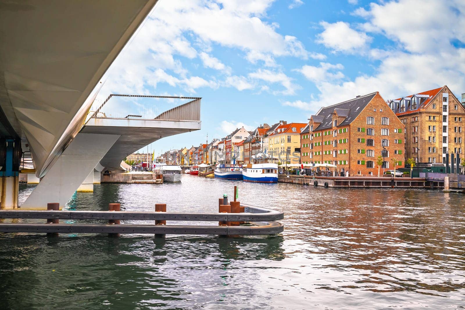 Nyhavn scenic harbor of Copenhagen colorful view, capital of Denmark