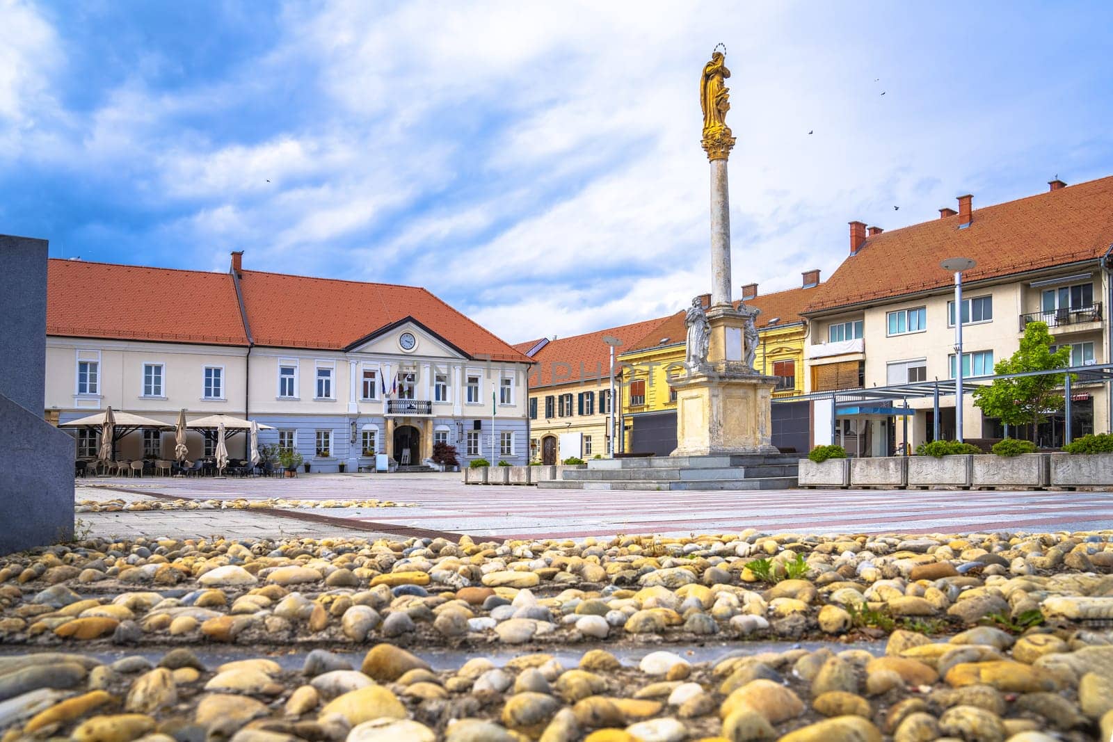 Town of Ljutomer central square view, northeastern Slovenia