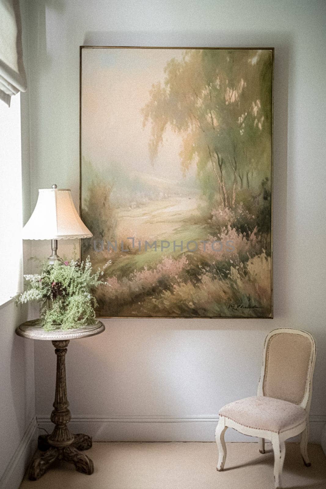 Artwork in a frame in the English countryside style, art and home decor by Anneleven