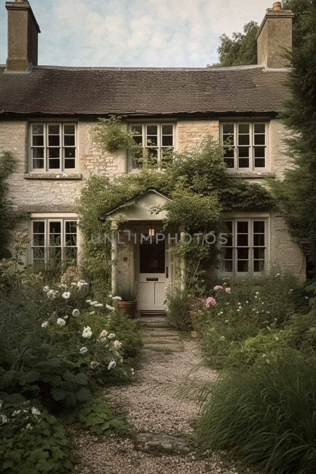 Cotswolds cottage in the English countryside style, modern architecture and design by Anneleven