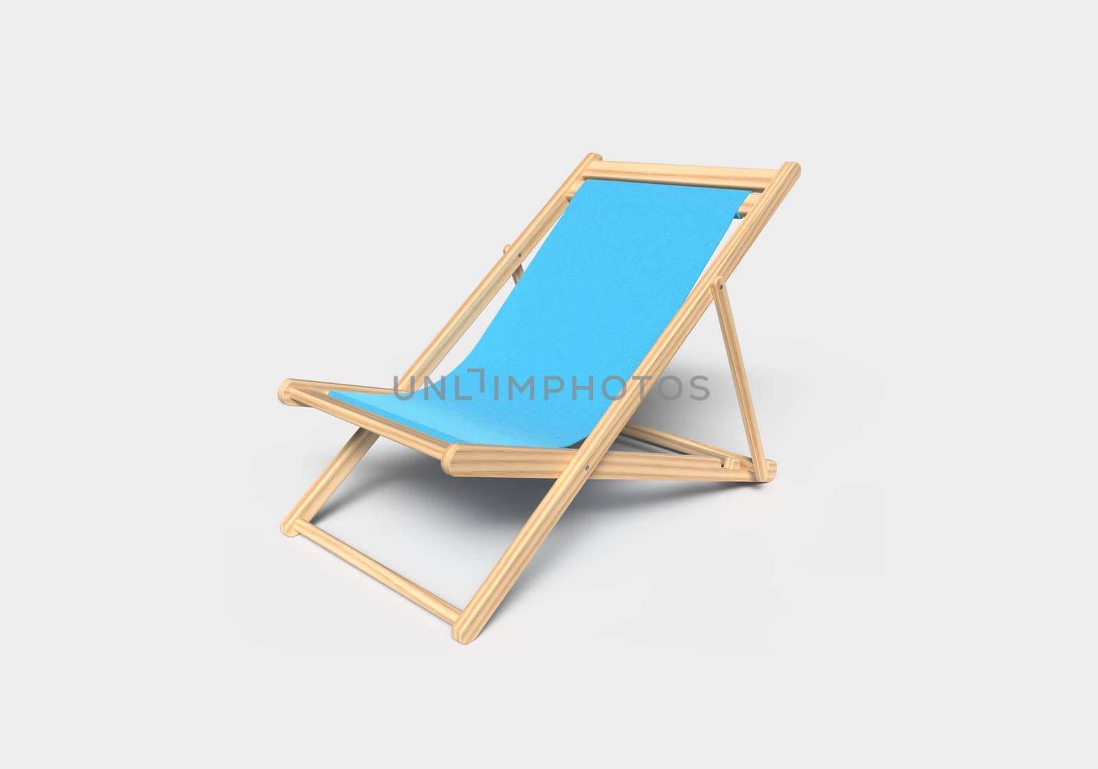 beach chair mockup isolated. Deck chair 3d illustration by jackreznor