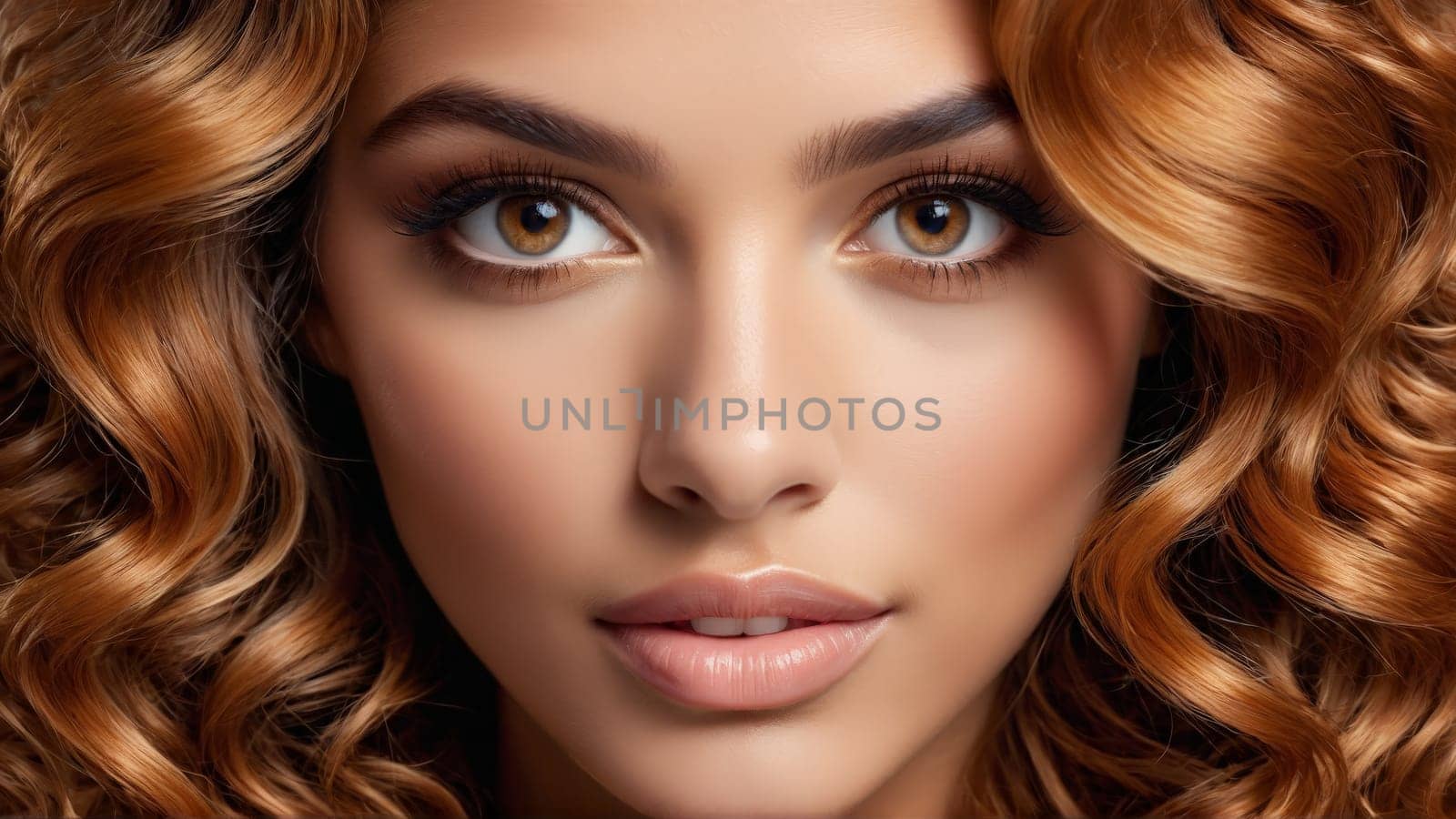 Caramel Curls Close up of a woman with caramel colored curls a sweet indulgent hue by panophotograph