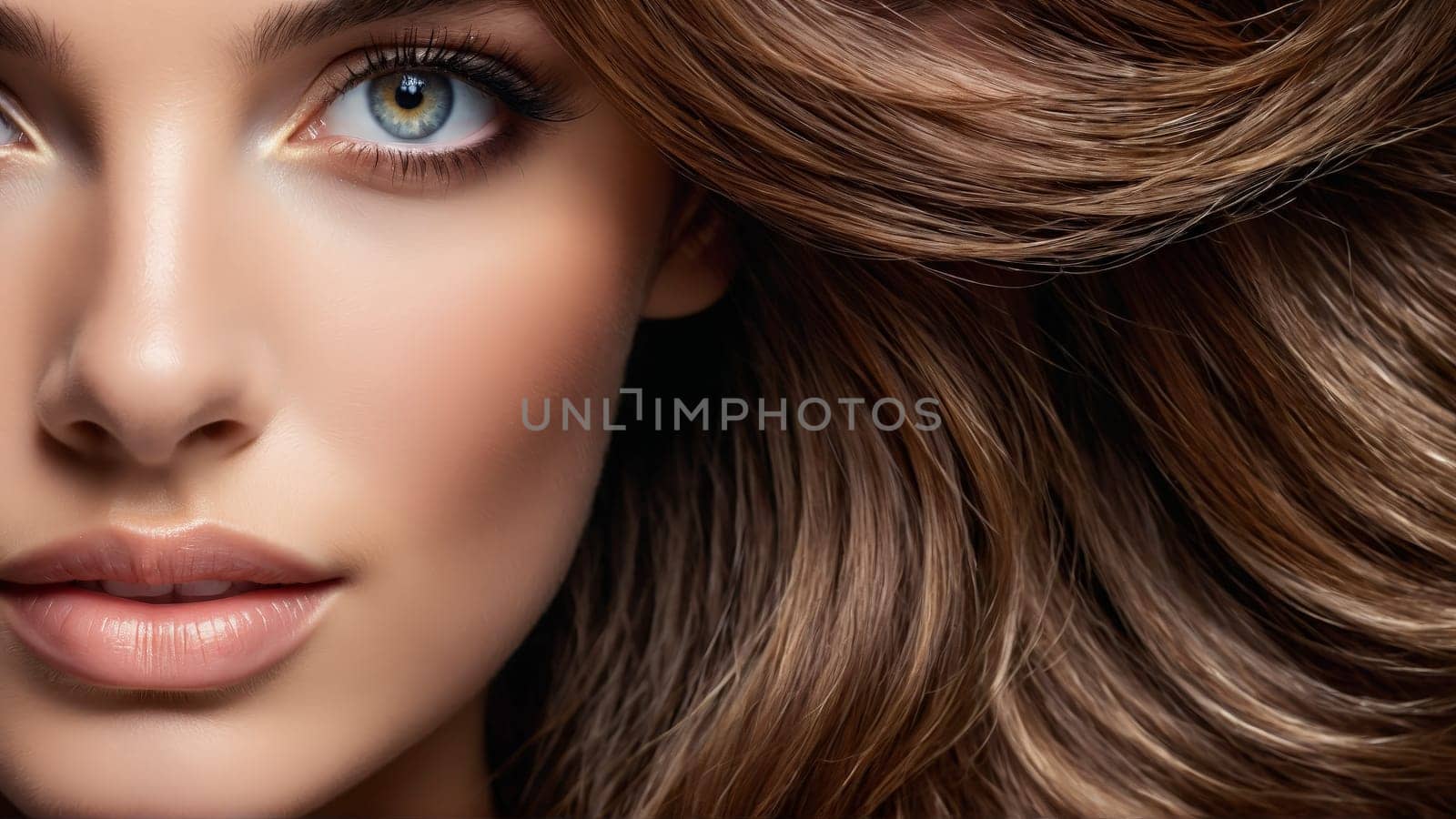 Lush Tresses Close up of a woman s lush tresses with thick voluminous locks and by panophotograph