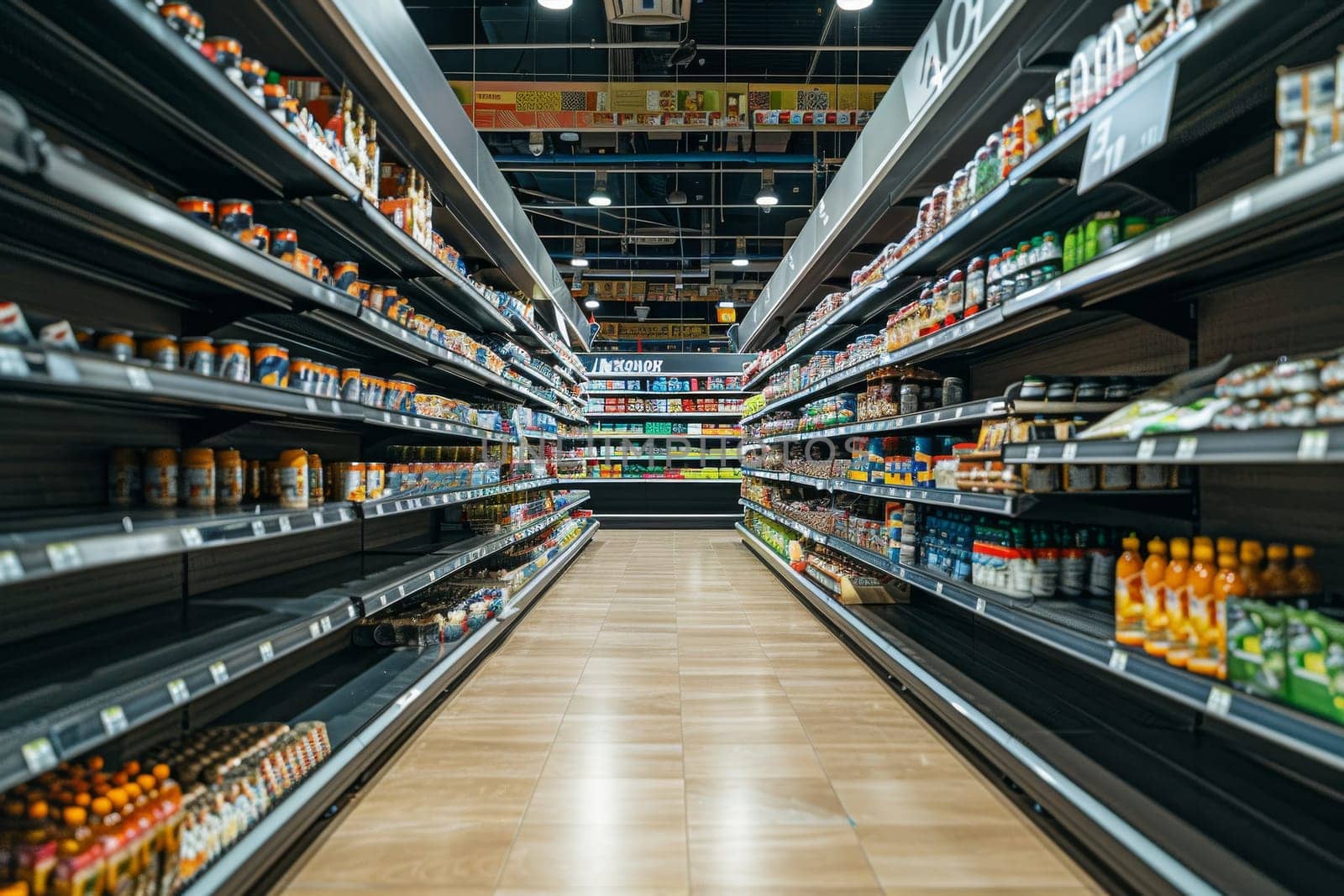 A store with a lot of food and drinks in the freezer section. The store is well lit and has a clean and organized appearance