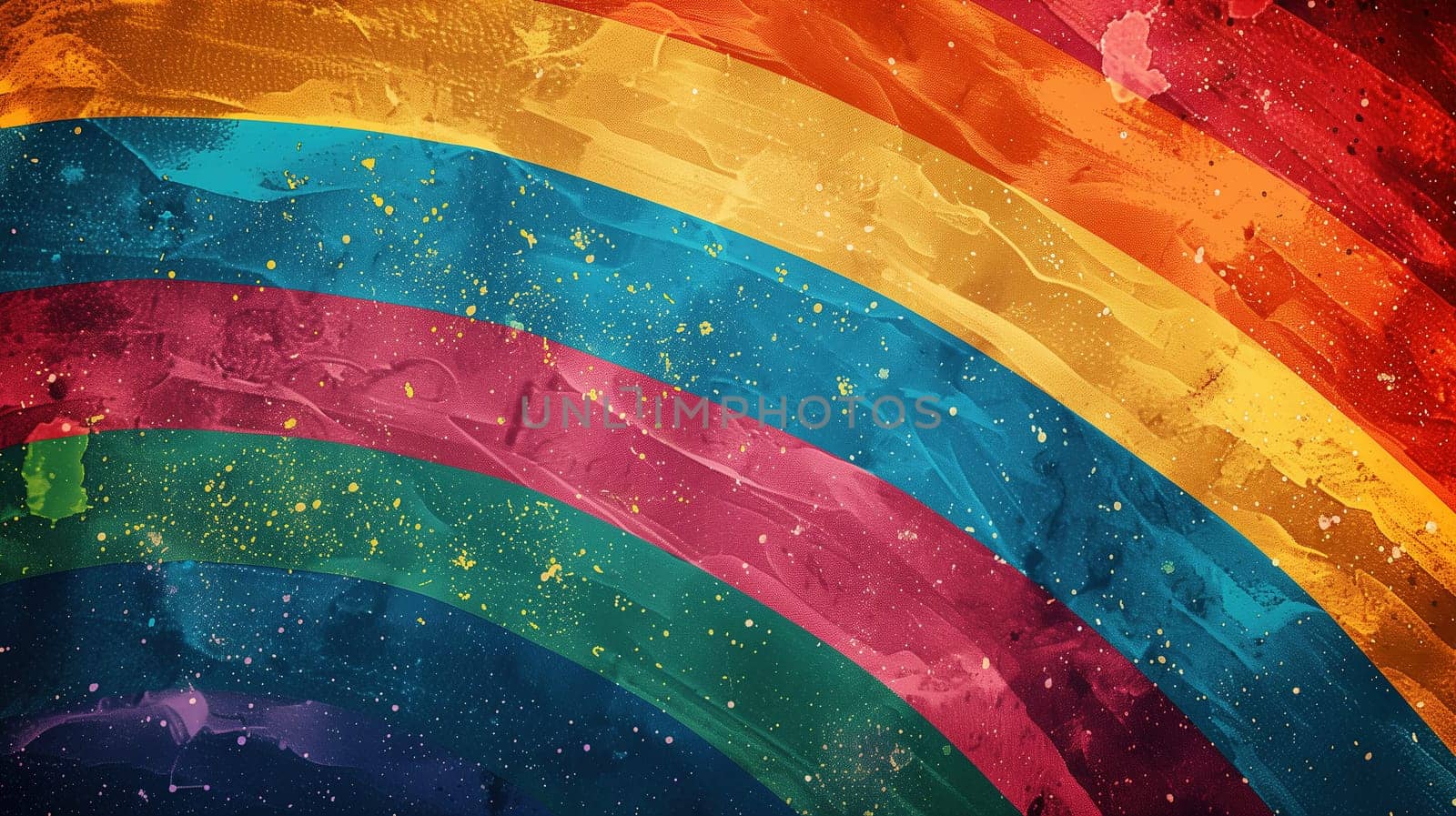 Vibrant Rainbow Colors Splashed Across a Canvas Celebrating LGBT Pride by TRMK