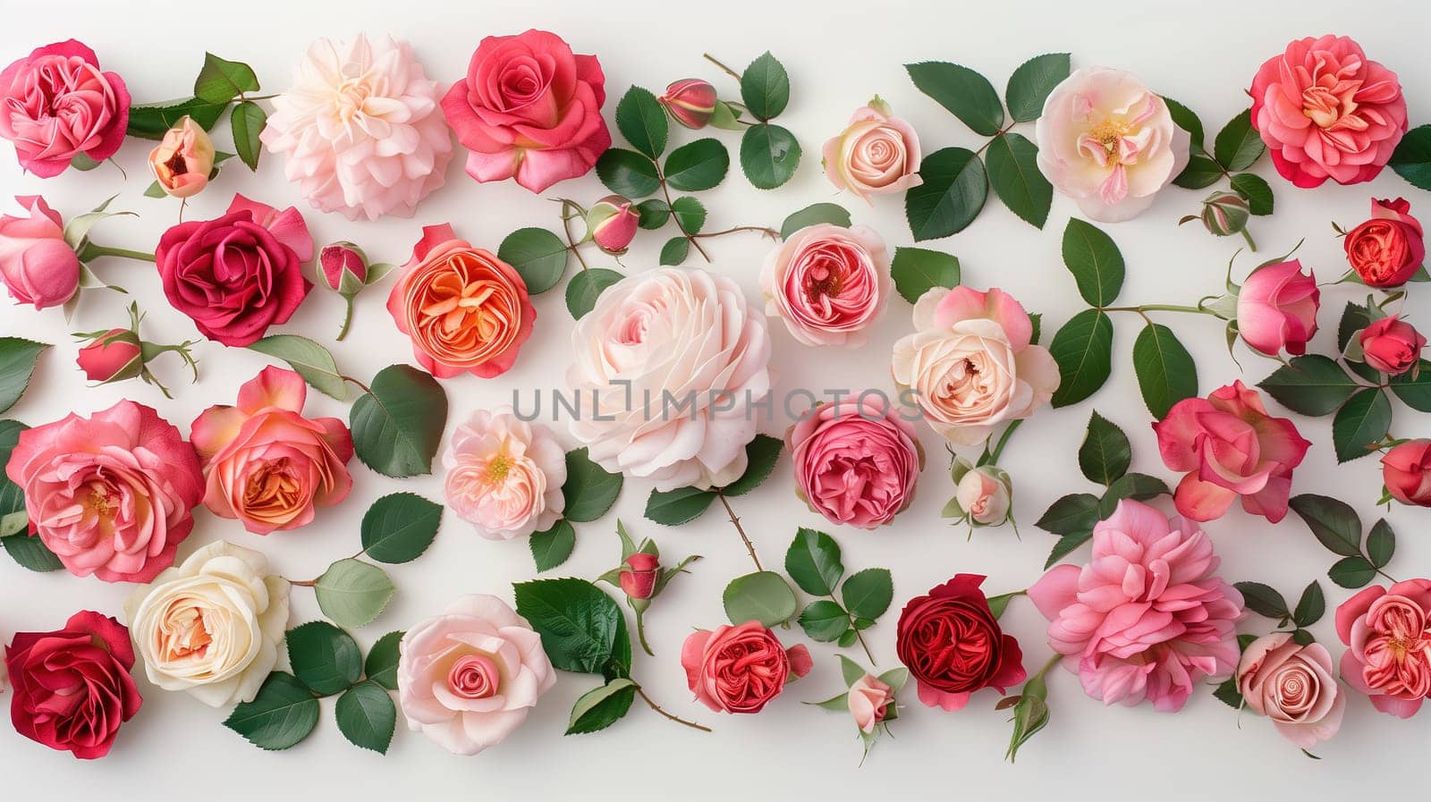 A variety of colorful flowers are hanging in a vertical arrangement on a wall. The blooms are vibrant and create a visually striking display against the backdrop of the wall.