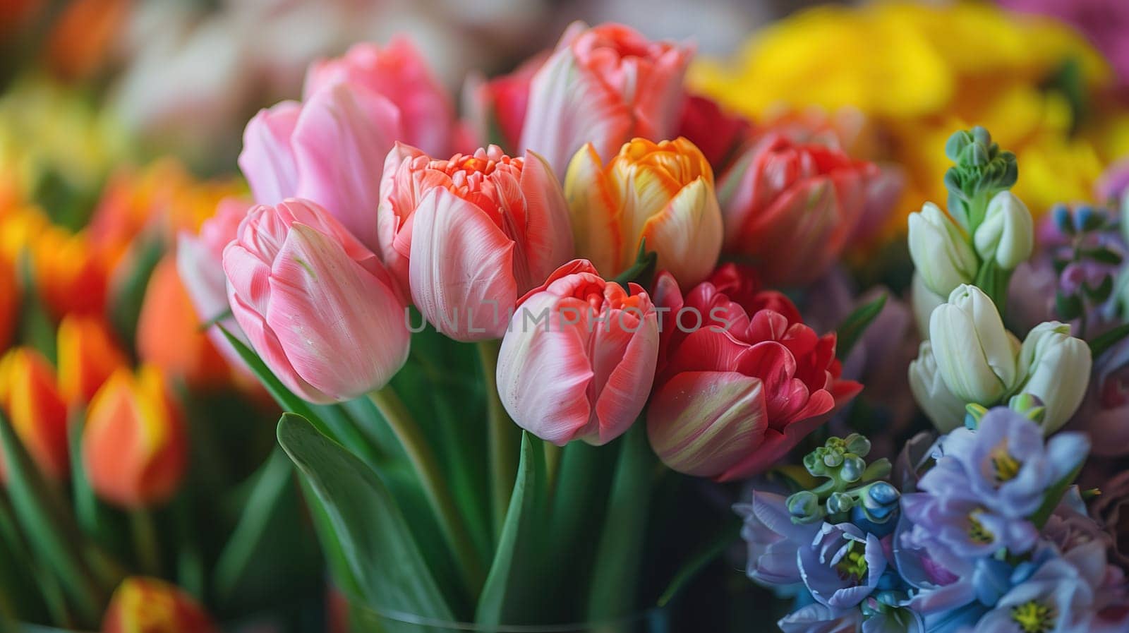 Vase Overflowing With Colorful Flowers by TRMK