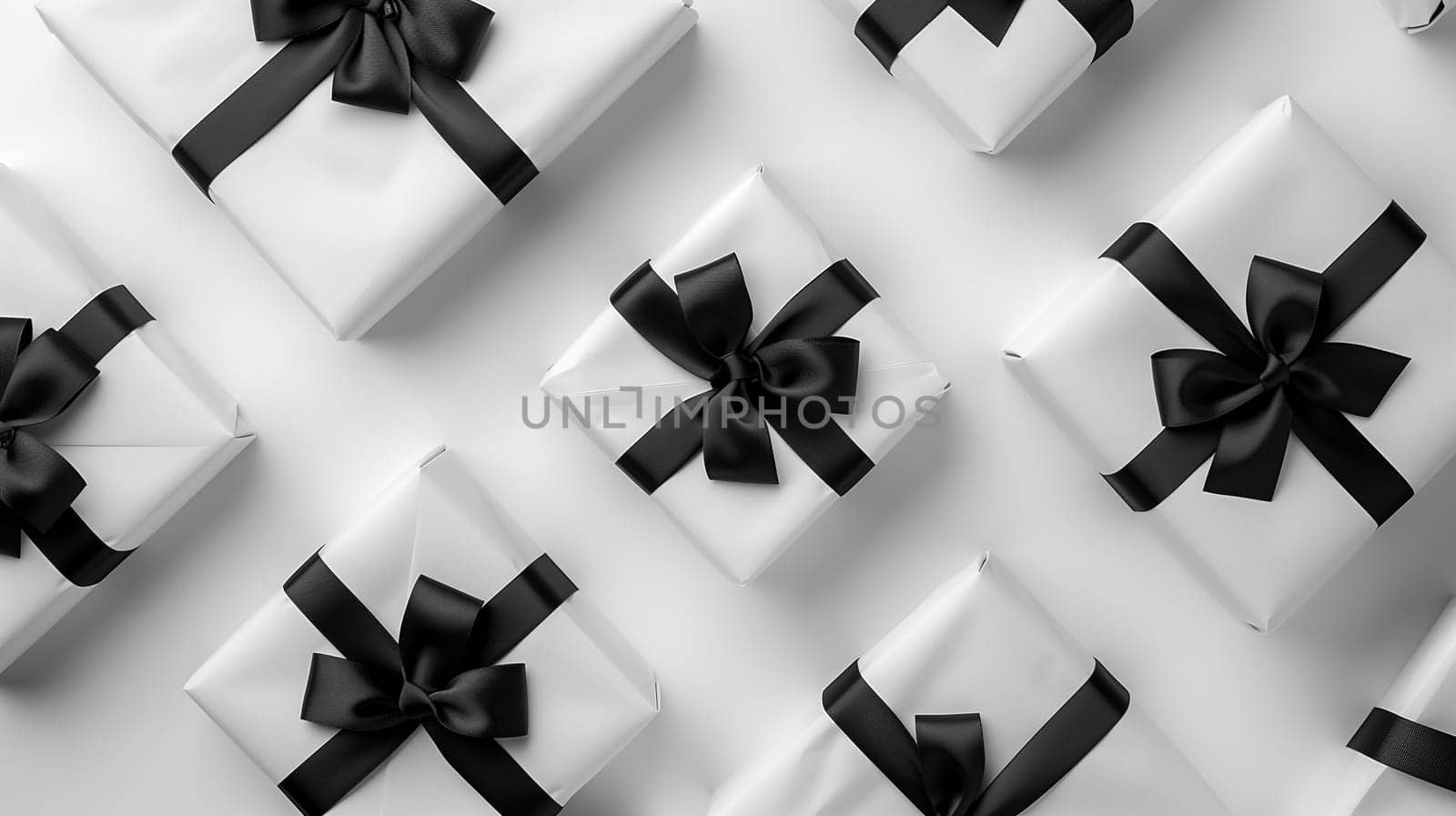 Group of White Boxes With Black Bows for Sale by TRMK