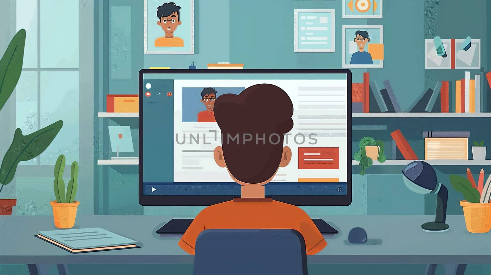 Person Sitting at Desk in Front of Computer by TRMK