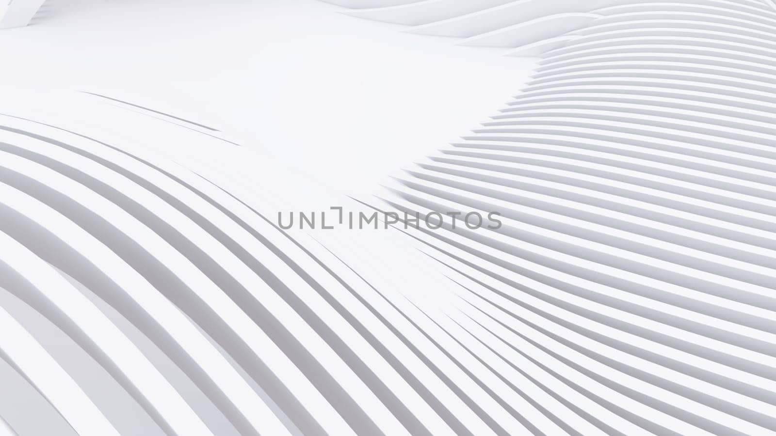 Abstract Curved Shapes. White Circular Background.  by teerawit