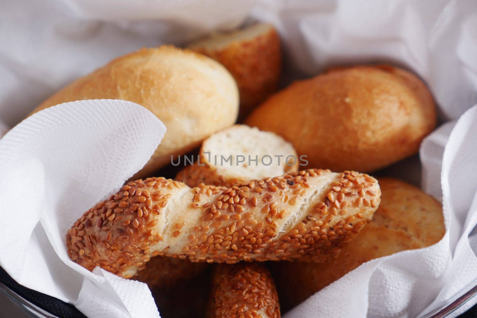 Turkish Bagel Simit on table ,