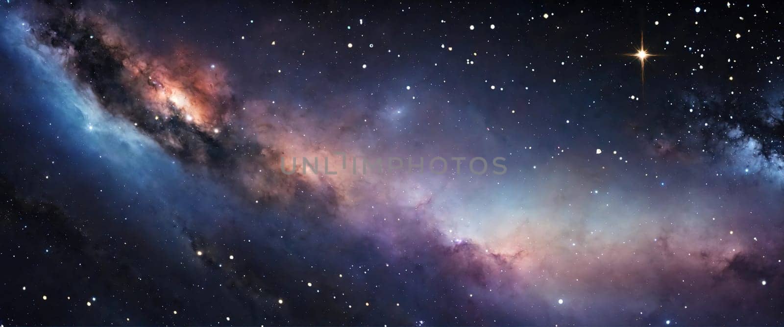 Far outer space. Milky Way. Constellations. Generative AI. High quality photo