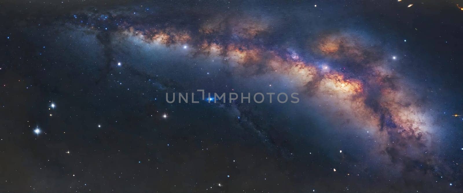 Far outer space. Milky Way. Constellations. Generative AI. High quality photo