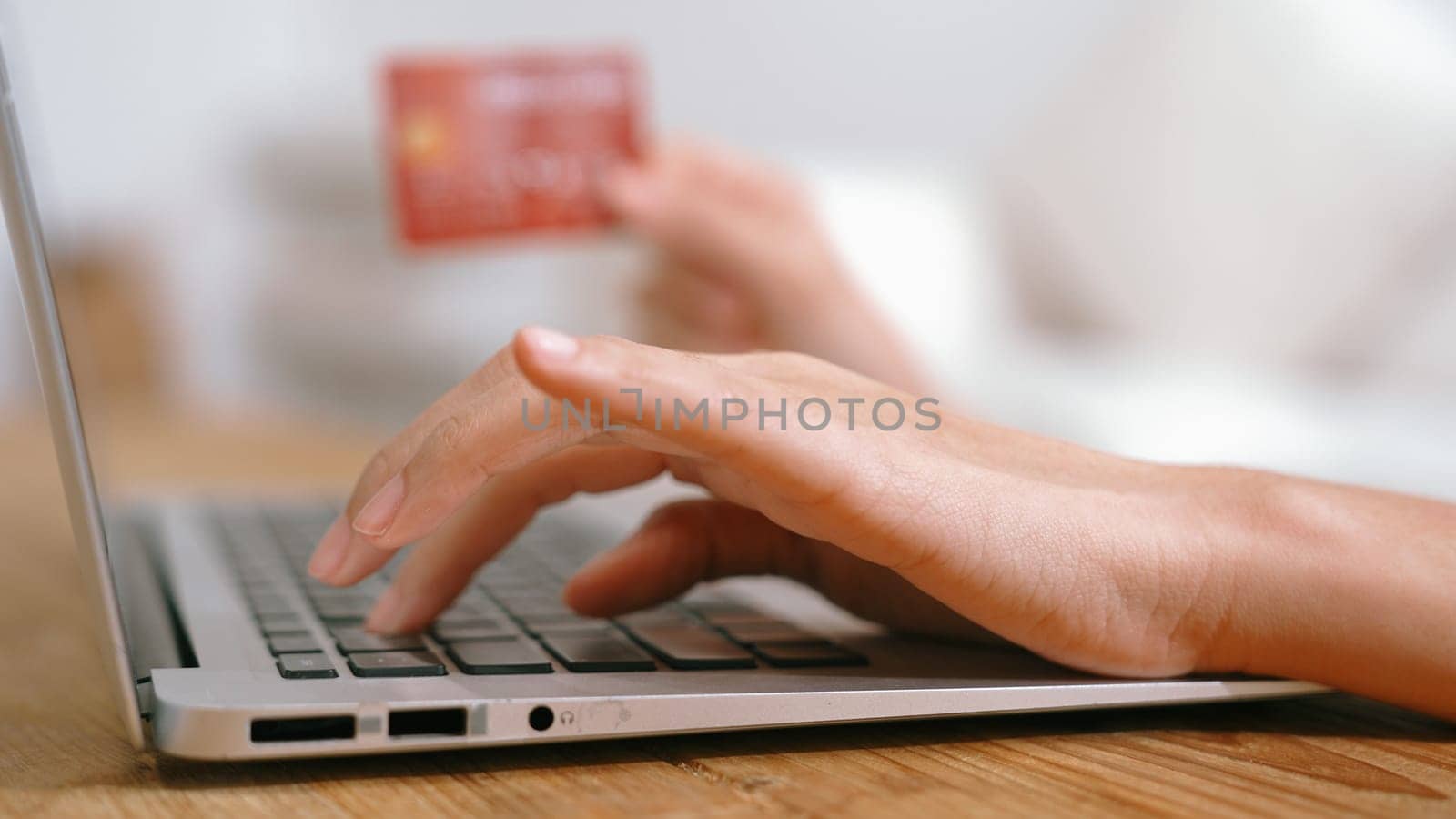 Woman shopping or pay bills online on internet vivancy shopping by biancoblue