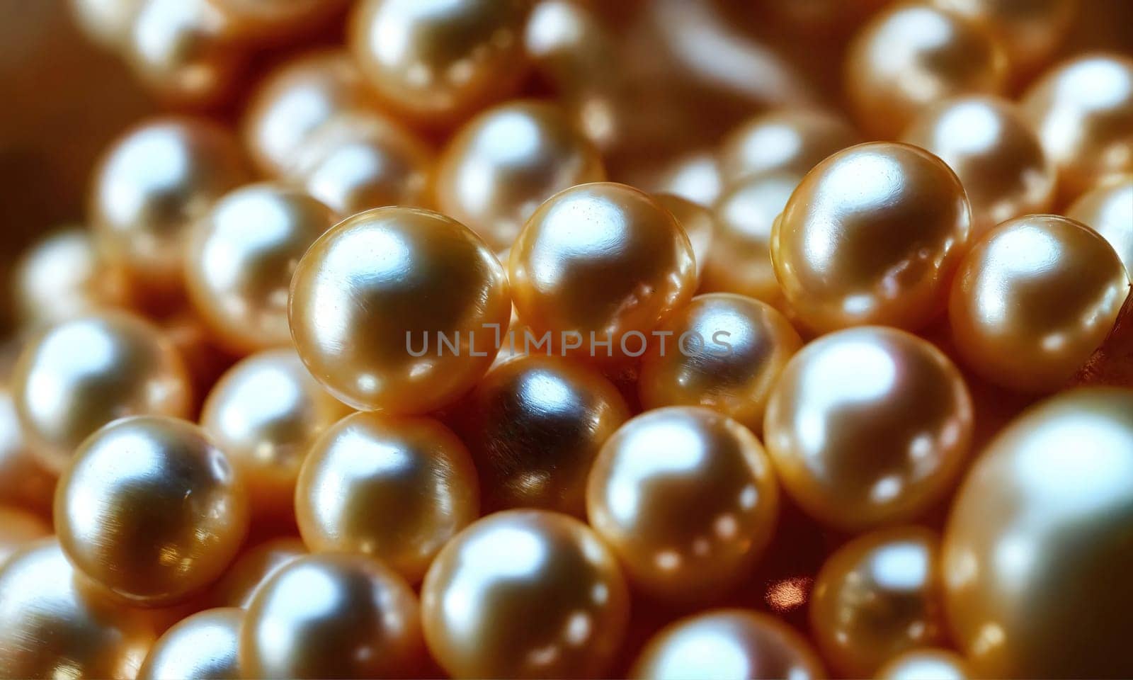 Natural white pearls. Generative AI. High quality photo