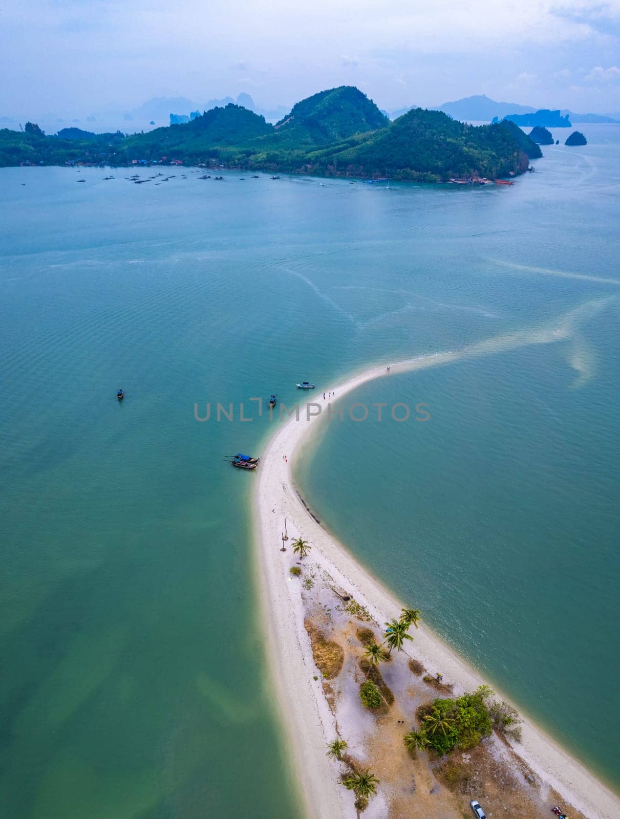 Aerial view of Laem Haad Beach in koh yao yai, Phang Nga, Thailand, south east asia