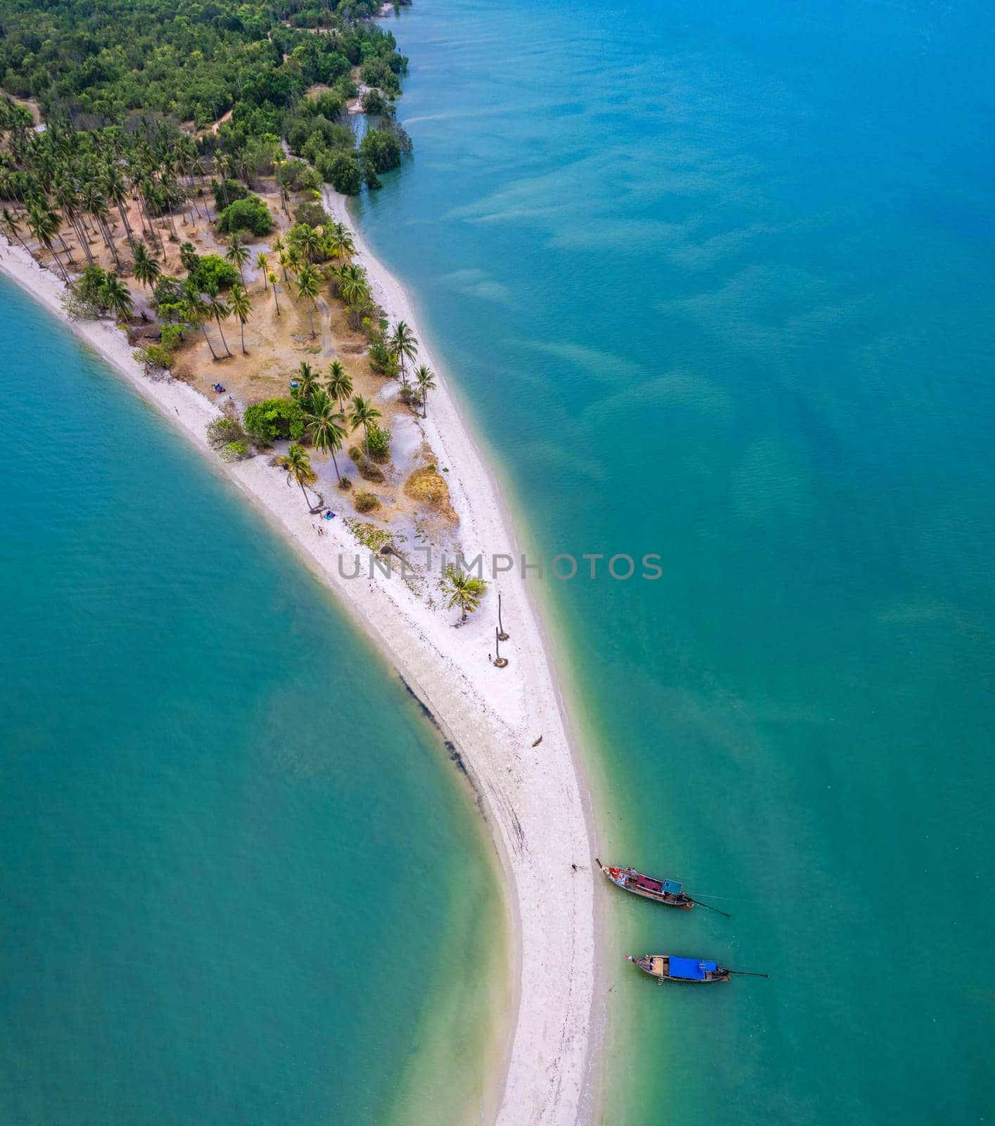 Aerial view of Laem Haad Beach in koh yao yai, Phang Nga, Thailand, south east asia