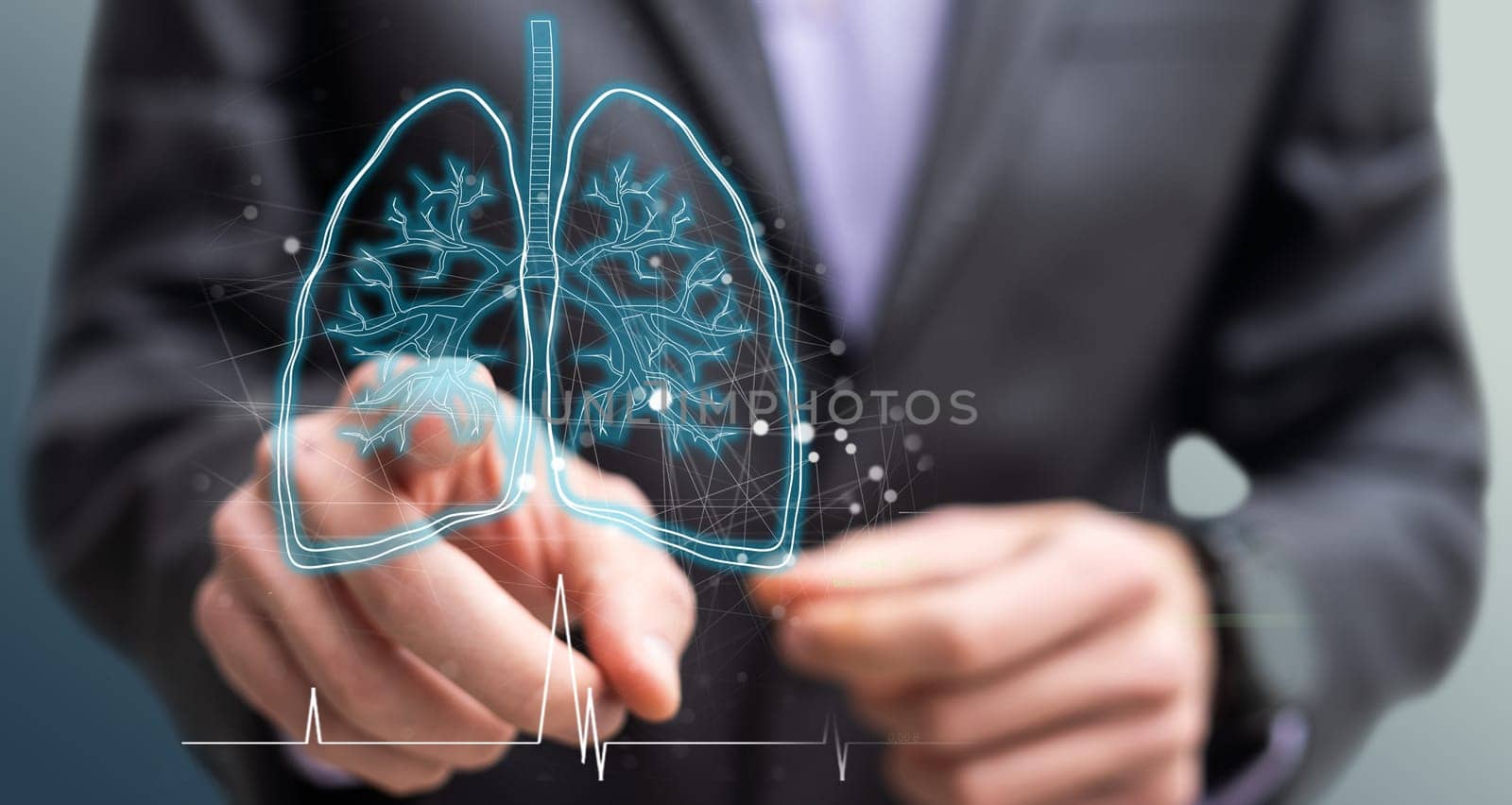 Healthy Human Lungs 2d illustration. High quality photo