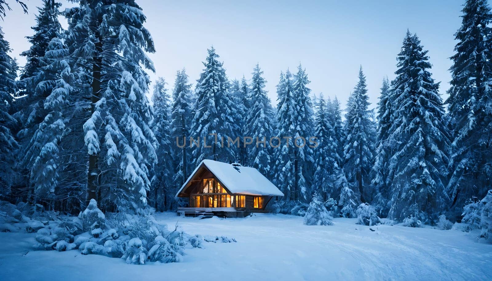 Holiday Hideaway: Cabin Retreat in Winter by Petrichor