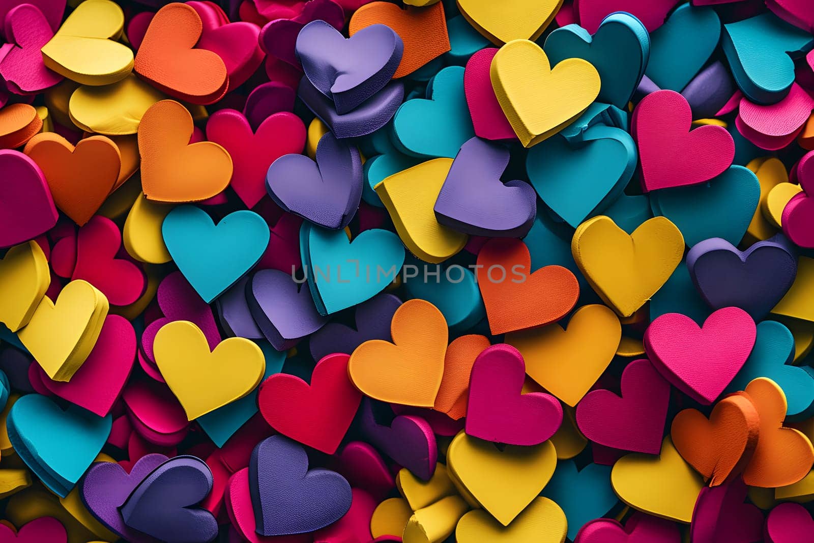 full-frame background of colorful hearts by z1b