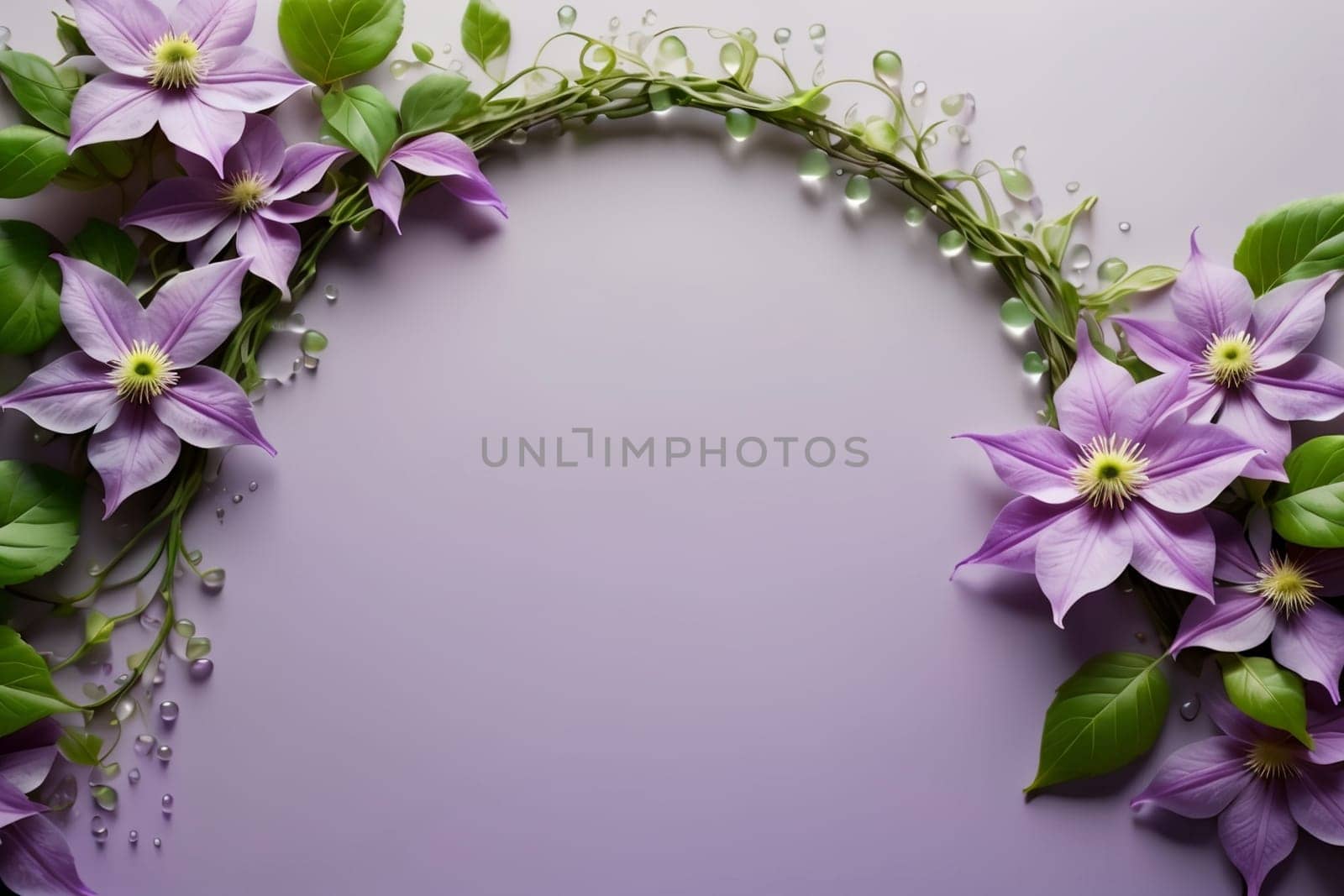 Beautiful abstract background of clematis flowers .