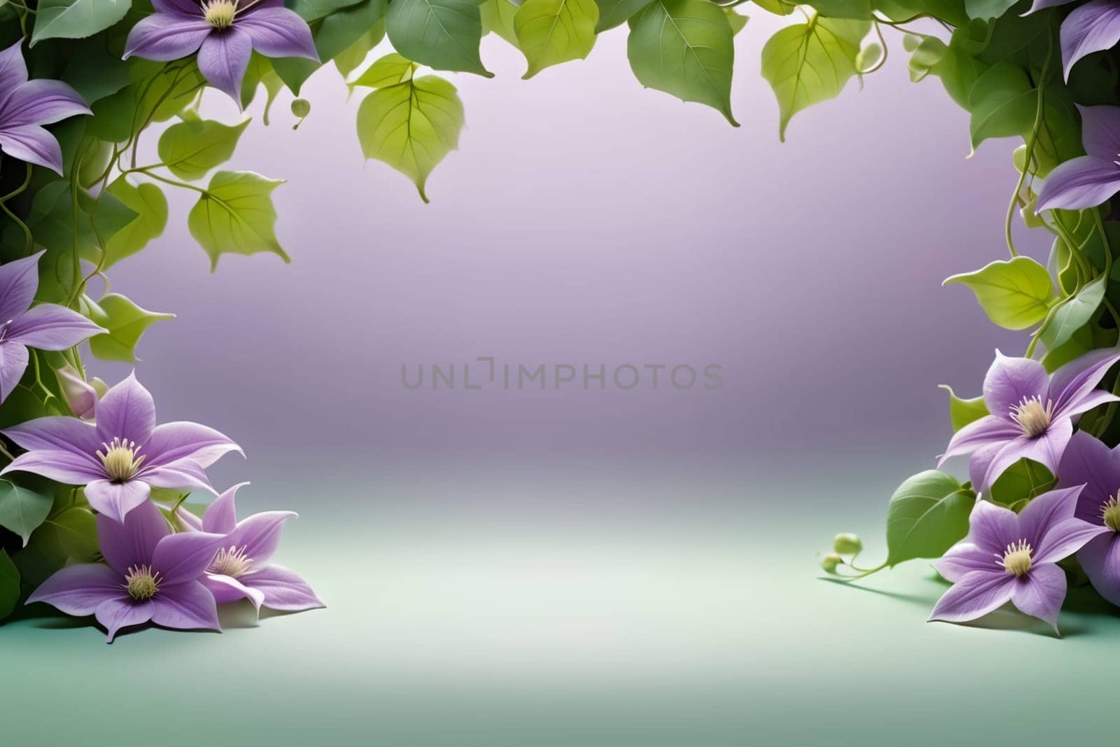 Beautiful abstract background of clematis flowers .