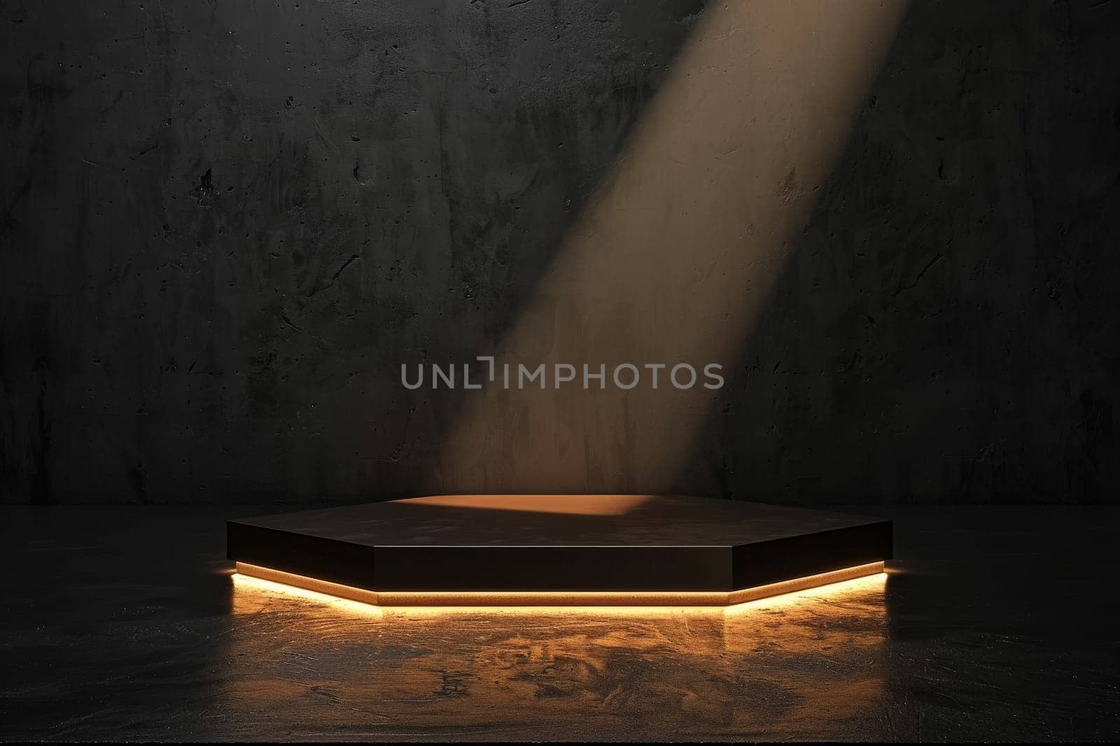 A Podium stage with a spotlight on it. advertising concept. by itchaznong