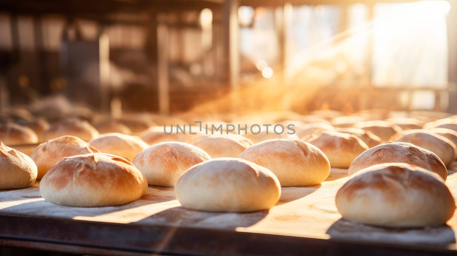 Fresh, fragrant, hot bread is baked in factories for the production of French baguette, all inclusive, store. Fresh classic pastries. Delicious food, private bakery, small business, self-employed, small business city, cozy place for communication