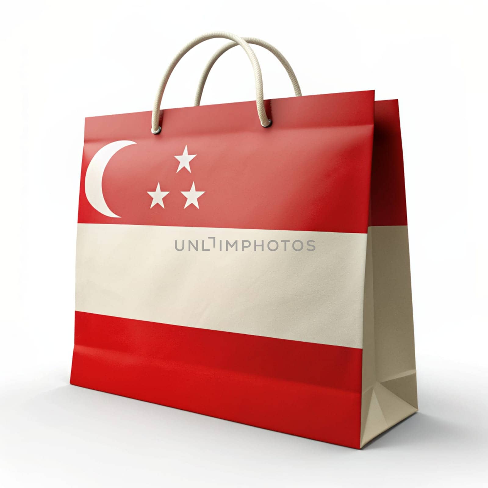 Singapore Flag Shopping Bag: Carry a Piece of Singaporean Pride Everywhere! Stand out from the crowd with this unique Singaporean flag bag. by Andrii_Ko