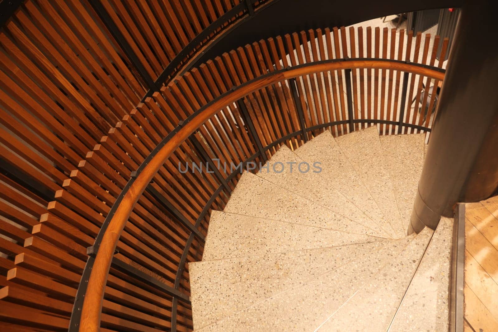 Stairs from underground upward in a building ,