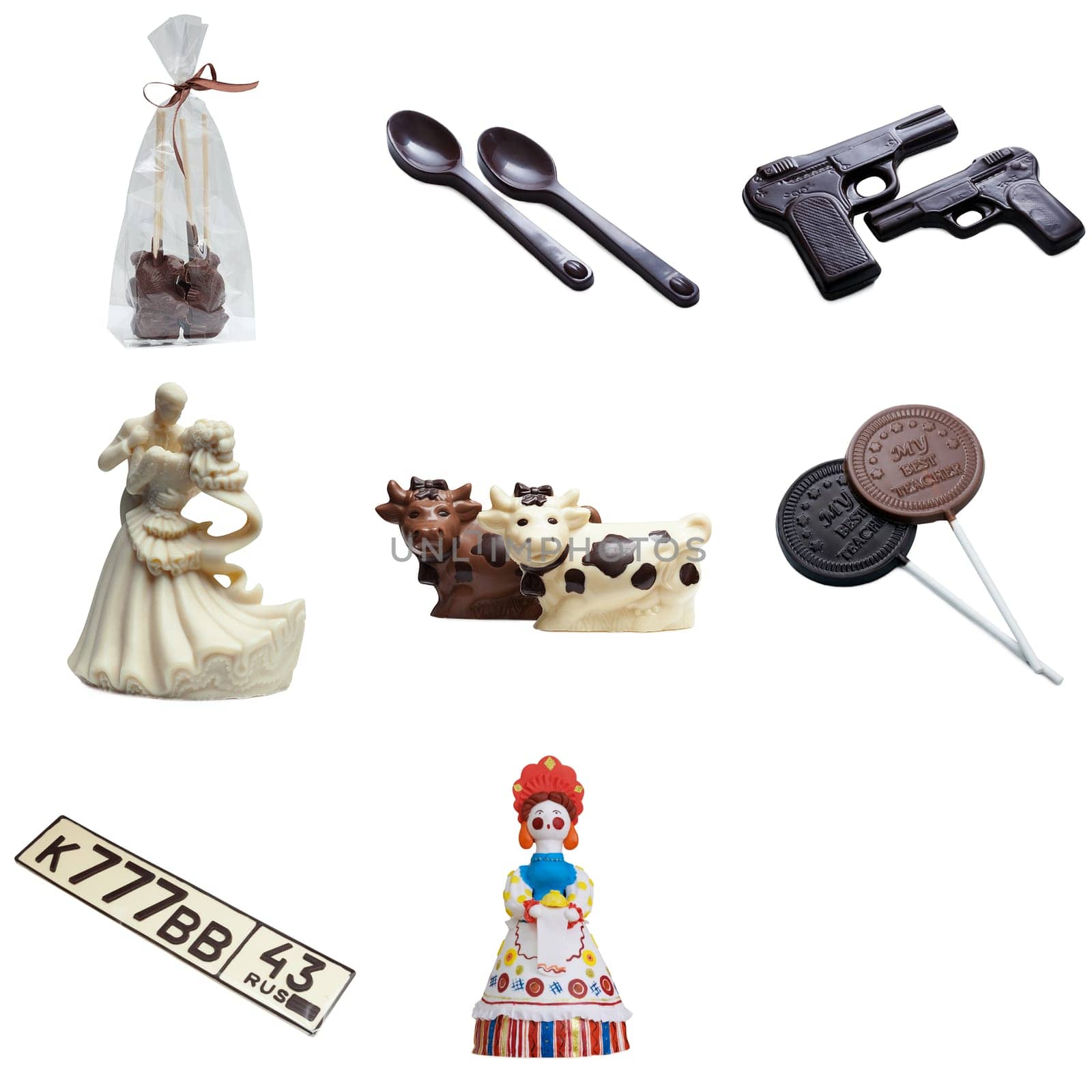 Gift chocolates in form of amusing figures by rivertime