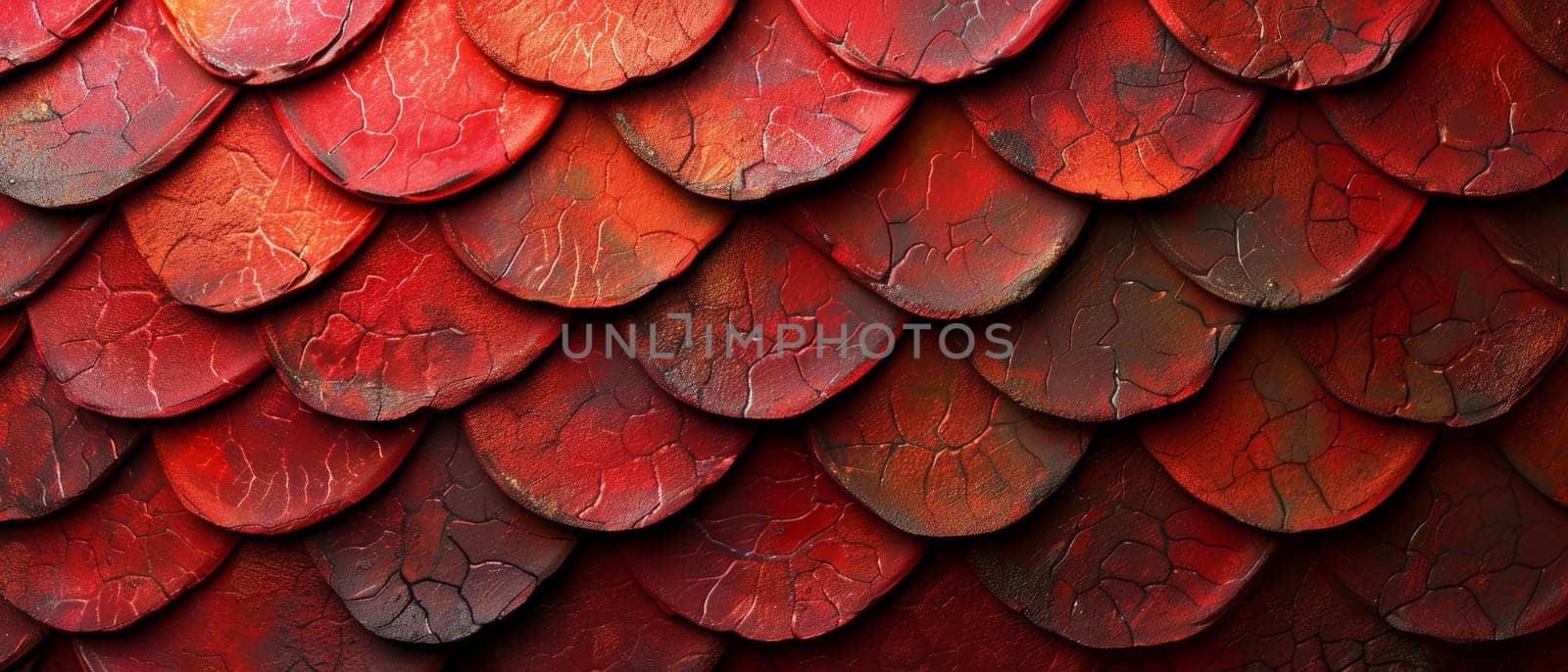 Vivid red snake skin texture with detailed scale patterns