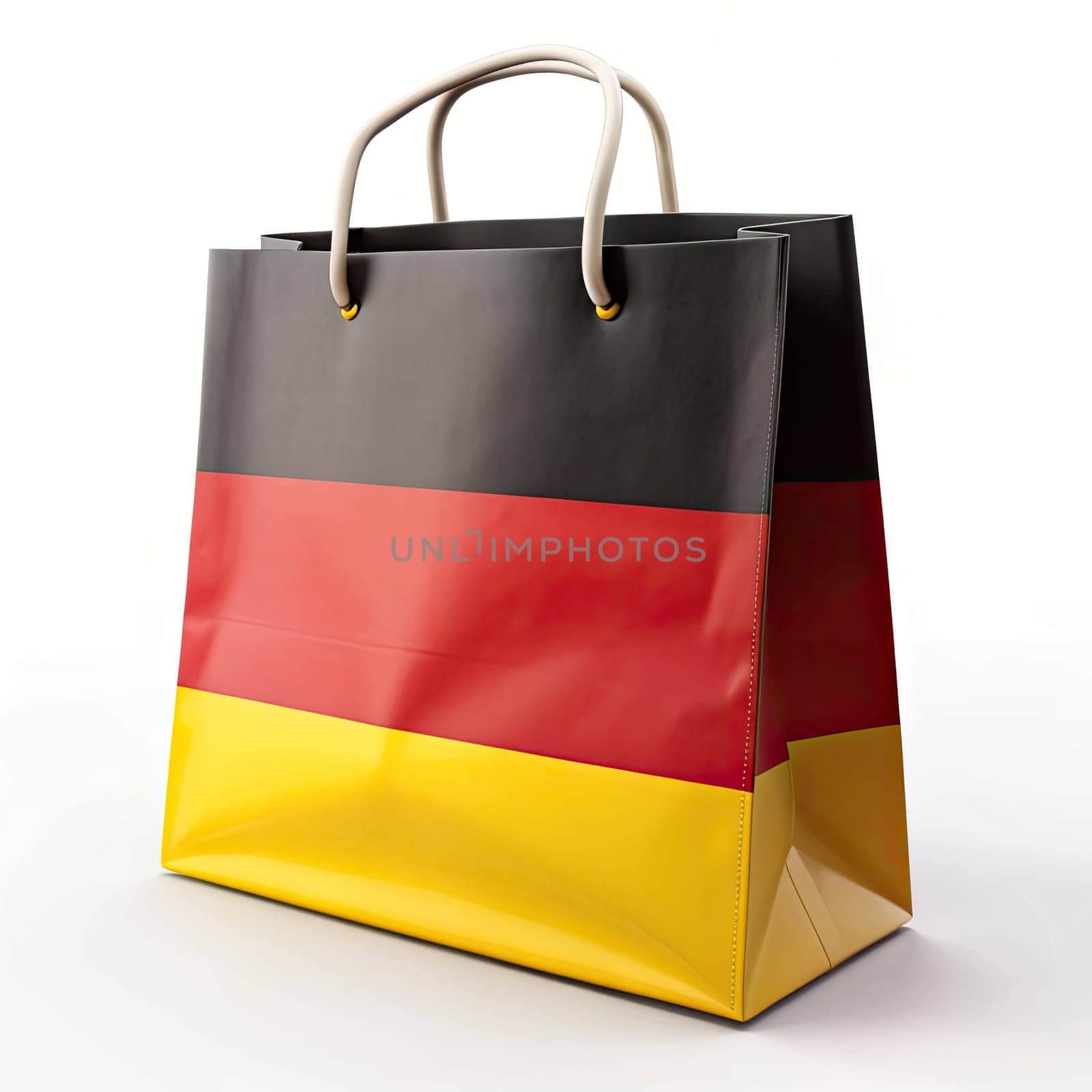 GERMANY Flag Shopping Bag on White Background for Shopping and Trade.